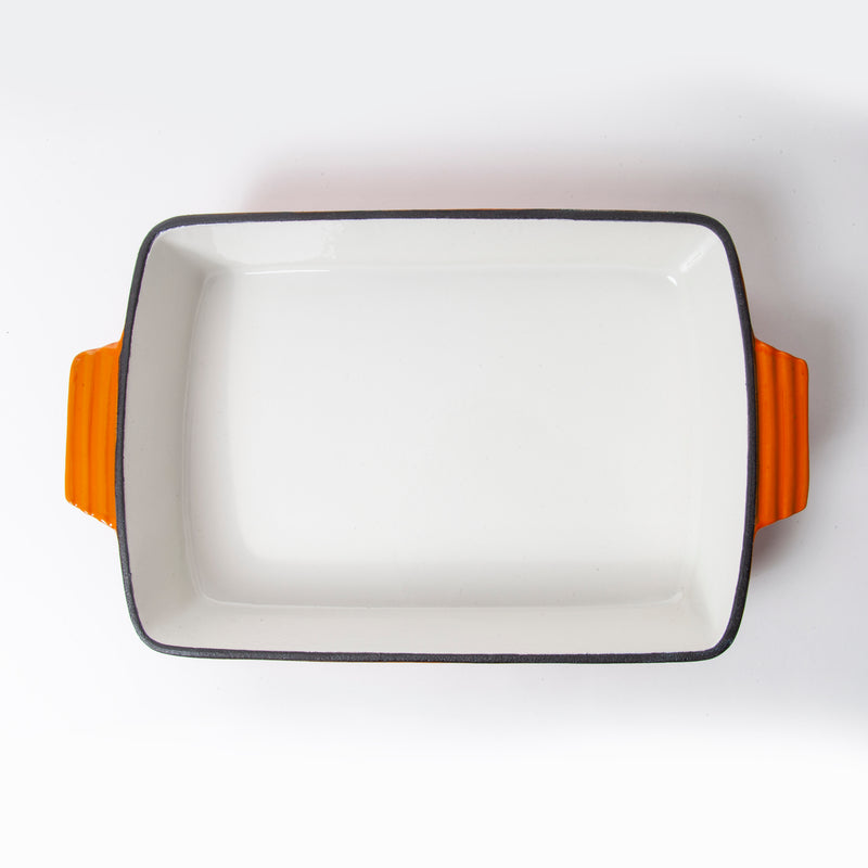 Orange Rectangular Baking Pan