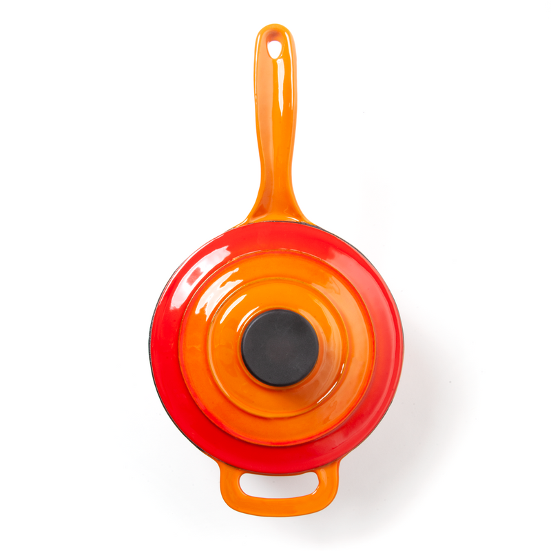 Orange Nardelli Enameled Cast Iron Saucepan - 2 Quart